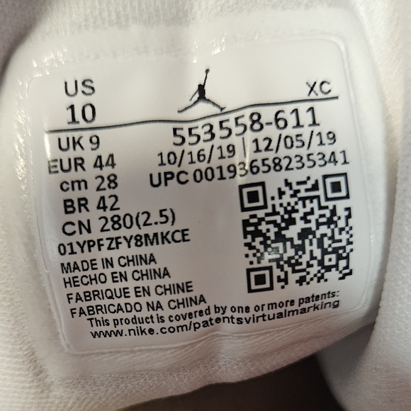 Nike Air Jordan 1 Low Retro "White Red" - Picture 7 of 9